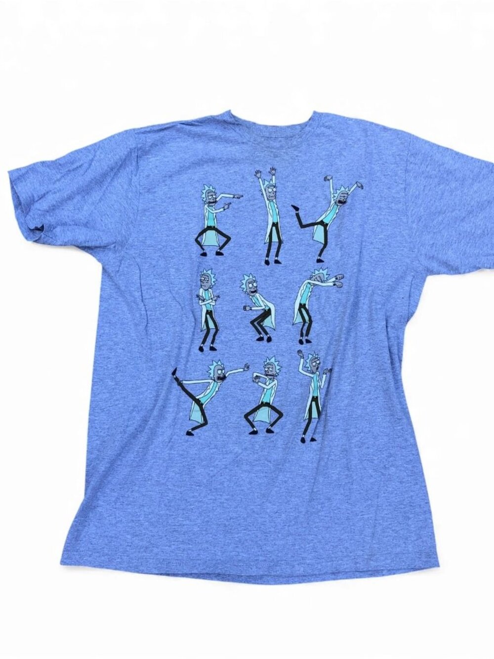 RICK & MORTY Adult Swim T Shirt Men's XL Grey Short Sleeve Cartoon Top